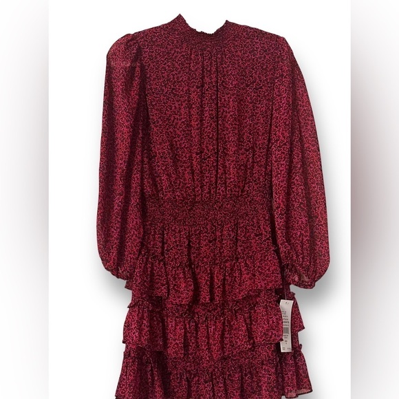 Sam and Jess Balloon Sleeve Long Sleve Fit and Flare Dress - Picture 1 of 5